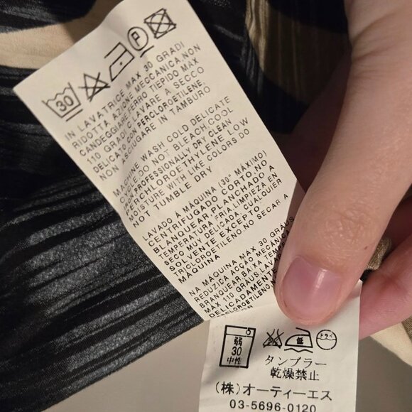 Weekend Max Mara Sleeveless Cotton Printed Geometric Shift Dress Size 12 - Picture 16 of 16